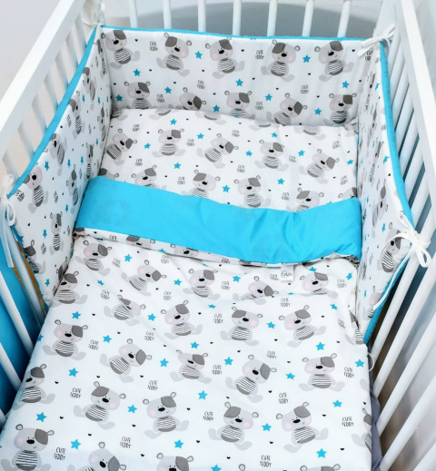 Ochraniacz Classic "Miś Teddy z niebieską gwiazdką" Bawełniany Ochraniacz Classic "Miś Teddy z niebieską gwiazdką" Bawełniany