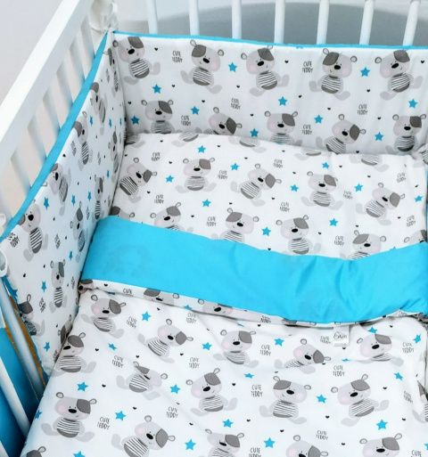 Ochraniacz Classic "Miś Teddy z niebieską gwiazdką" Bawełniany Ochraniacz Classic "Miś Teddy z niebieską gwiazdką" Bawełniany